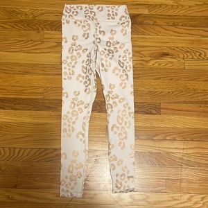 Light pink and gold cheetah leggings. High waisted